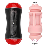 Мастурбатор штучна вагіна-рот, силіконова вагіна стимулятор члена, чоловіча іграшка для мастурбації, інтимні і, фото 9
