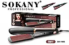 Щипці гофре для волосся Sokany SK-1906 професійні прасок плоский з індикатором роботи 40 Вт Чорний, фото 2