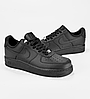 Чоловічі кросівки Nike Air Force 1 black low чорні Найк Форс шкіряні низькі, фото 3