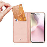 Чохол-книжка Dux Ducis з кишенею для візиток для Apple iPhone 16e (6.1") Rose Gold, фото 3