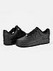 Чоловічі кросівки Nike Air Force 1 black low чорні Найк Форс шкіряні низькі, фото 5