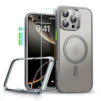 Чохол і скло ESR для iPhone 16 Pro Max - Classic Pro Set Halolock MagSafe, Frosted Grey (4894240230091)