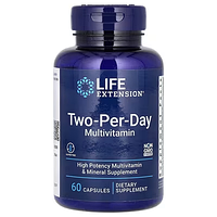 Life Extension two-per-day 60 капсул, мультивитамины для приема два раза в день