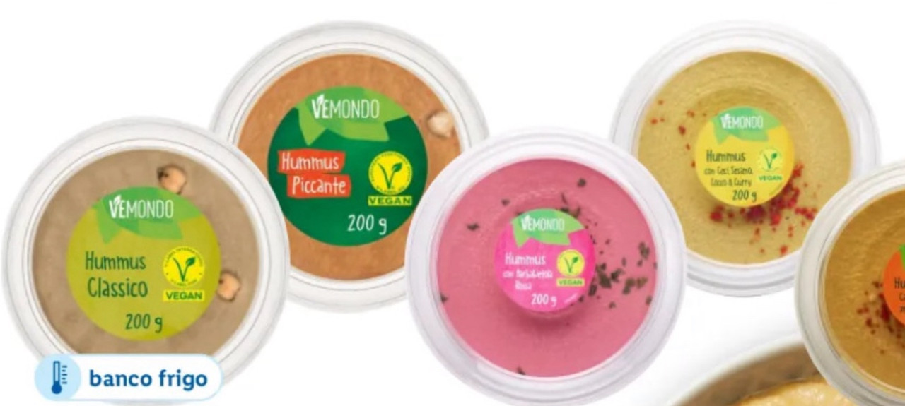 Хумус в асортименті (класичний, карі, пікантний, томати вялені) Hummus Vemondo 200гр