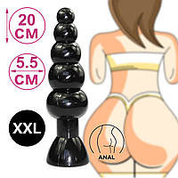 Большая анальная пробки анальные шарики Anal Balls XXL черного цвета для продвинутых
