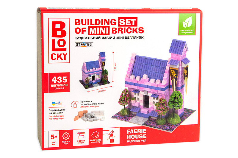 Будівельний набір для творчості з міні-цеглинок BLOCKY "Будинок Феї" 31020 STRATEG