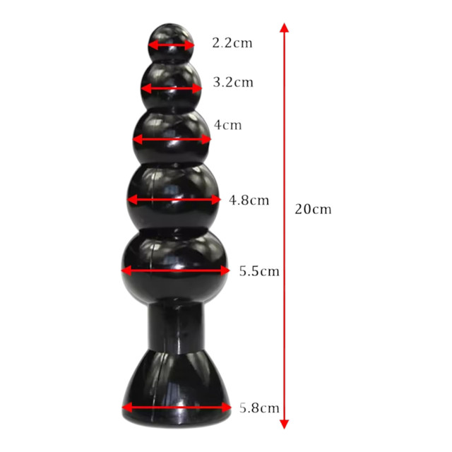 Велика анальна затори анальні кульки Anal Balls XXL чорного кольору