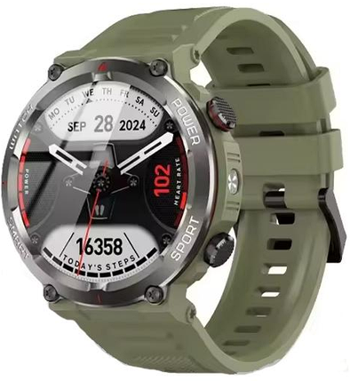 Смарт-годинник Blackview W50 PRO Green 1.45" Display 960mAh Battery LED Flashlight IP68, фото 1