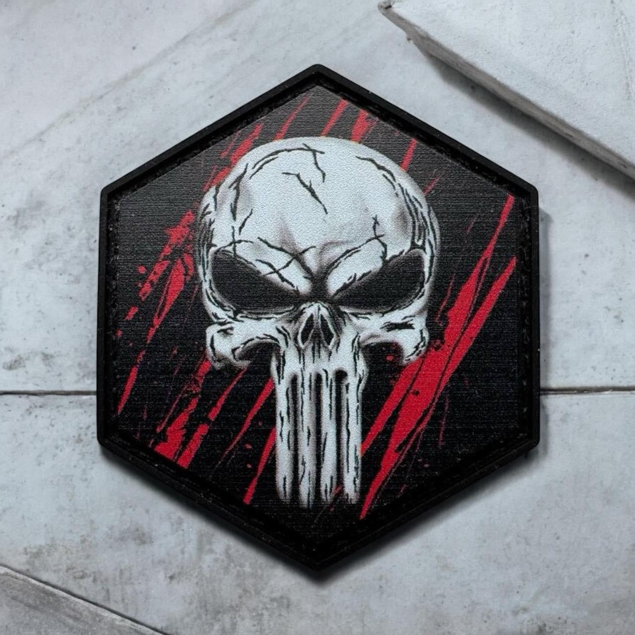 Шеврон гумовий пвх на липучці Каратель Punisher