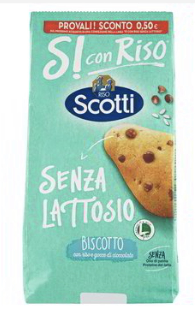 Печиво з крихтами шоколаду без лактози Scotti 350гр