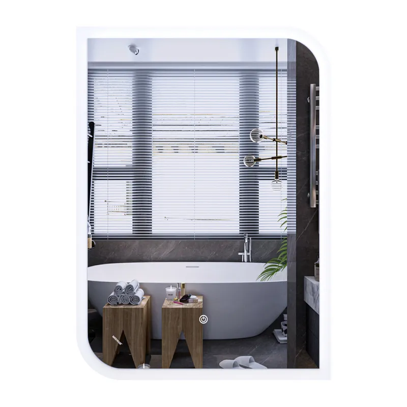 Дзеркало Mixxus Premium BEVEL MA02-90x65-REVERSE (LED Touch, Anti-fog, димер (3-6,5kK)) (MP6641), фото 1