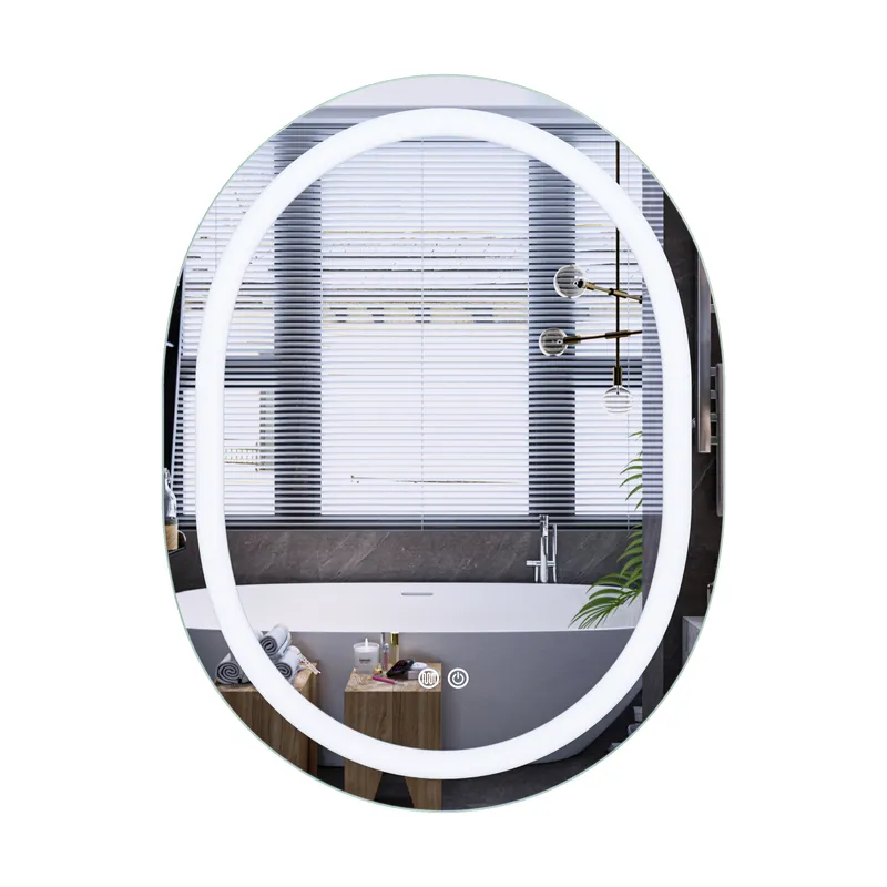 Дзеркало Mixxus Premium ELLIPSE MV05-80x60-REVERSE (LED Touch, Anti-fog, димер (3-6,5kK)) (MP6642), фото 1