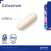 Молозиво (містить 40% Ig G), Colostrum (Contains 40% IgG), Pure Encapsulations, 180 капсул BX668, фото 3