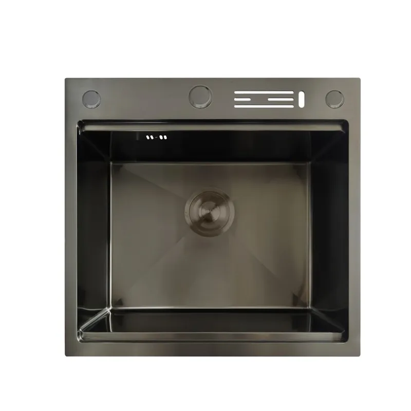 Мийка Mixxus MH5050-SK Nano-Black з н.ст.зі сходинкою для сушарки, з підст.під ножі(графіт) (MX1940, фото 1