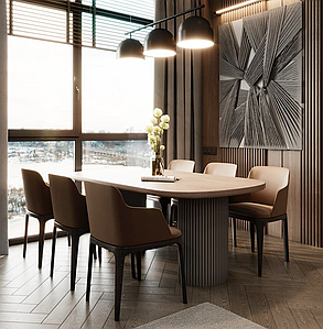 Обідній стіл Лофт розкладний 220×100×78 см — прямокутний стіл у стилі лофт з колонами, стільницею з натурального дерева