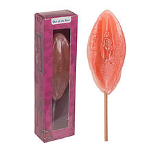 Льодяник у формі вагіни Sexy Lollipop Candy Pussy Strawberry, 45 г