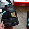 Чоловічі кросівки Nike Air Force 1 Tiffany Найк Форс Тіффані чорні нубук, фото 7