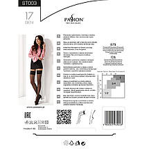 Панчохи Passion ST003 3/4 beige, класичні, на ажурній силіконовій резинці, фото 5