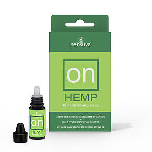 Збудливі краплі для клітора Sensuva - ON for Her Hemp Infused Arousal Oil (5 мл) з маслом конопель