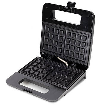 Гриль-мультипекар вафельниця Kamille KM-6719 антипригарне покриття 800 Вт