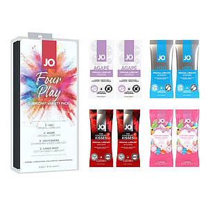 Набір із 4 різновидів мастинок System JO Four Play (8 по 10 мл)