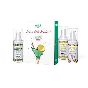 Набір розігрівальних масажних олій EXSENS Lets Celebrate (3х30 мл): Піна Колада, Мохіто і Маргарита