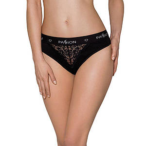 Трусики з широкою резинкою та мереживом Passion PS001 PANTIES black, size M