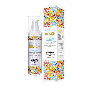 Масажна олія EXSENS Sex on the Beach 50мл розігріваюча, без цукру, без парабенів, їстівна