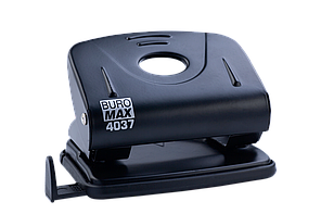 Дирокол для паперу, канцелярський дирокол (до 20 аркушів, металевий, чорний) Buromax BM.4037-01