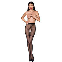 Колготки з відкритим доступом, контрастні шортики Passion TIOPEN 011 1/2 (20 den), black, фото 3