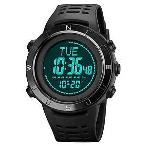 Годинник тактичний з компасом SKMEI 2096 Police Black Чорний