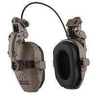 Активні навушники Walker's Razor Patriot койот із кріпленнями чебурашка на шолом