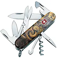Нож Victorinox Swiss Army Climber Zodiac. Золота дерев'яна змія