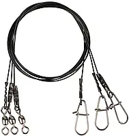 Поводок Savage Gear Black7 Trace 30cm 0.45mm 11kg (3 шт/уп.)