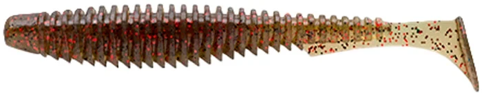 Силикон FishUP U-Shad 2.5" #045 - Green Pumpkin/Red & Black (9шт/уп)
