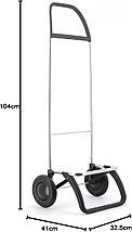 Господарська сумка-візок Rolser Akanto MF 2 (Klein), 43 л | Міцний і місткий шопер на 2-х колесах для покупок, фото 2