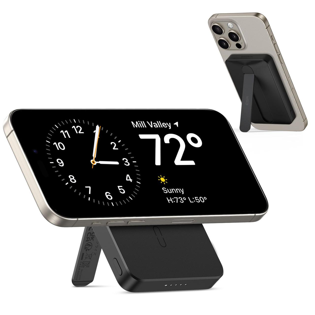 Повербанк із бездротовою зарядкою ESR Halolock Kickstand Wireless Power Bank 5000mAh mini Black