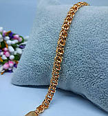 Браслет Бісмарк медичне золото ХР розмір 19.5 см ширина 6 мм код 5090