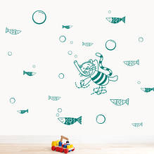 Наклейки на стіну для дитячої кімнати хлопчика та дівчинки