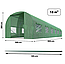 Просторий парниковий плинос 18m2 = 600x300x200 см (зелений) (4976-b), фото 4