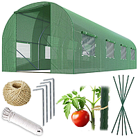 Садовий теплиця з Windows Plonos 10m2 = 400x250x200 см (зелений) (4916-b)