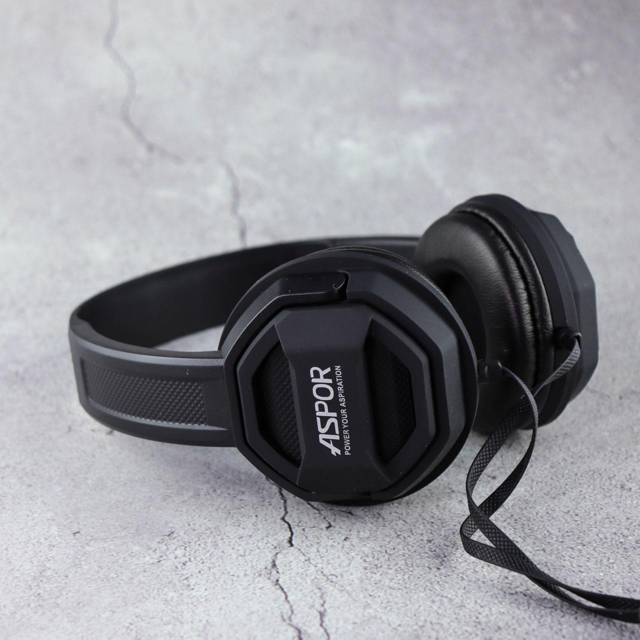 Навушники провідні ігрові для ПК Aspor S102 (мікрофон, 2м) Black