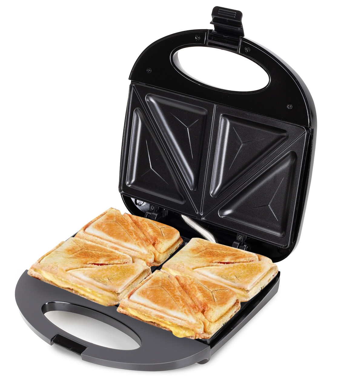 Сендвічниця електрична з антипригарним покриттям 800 Вт Kamille KM-6716, фото 1