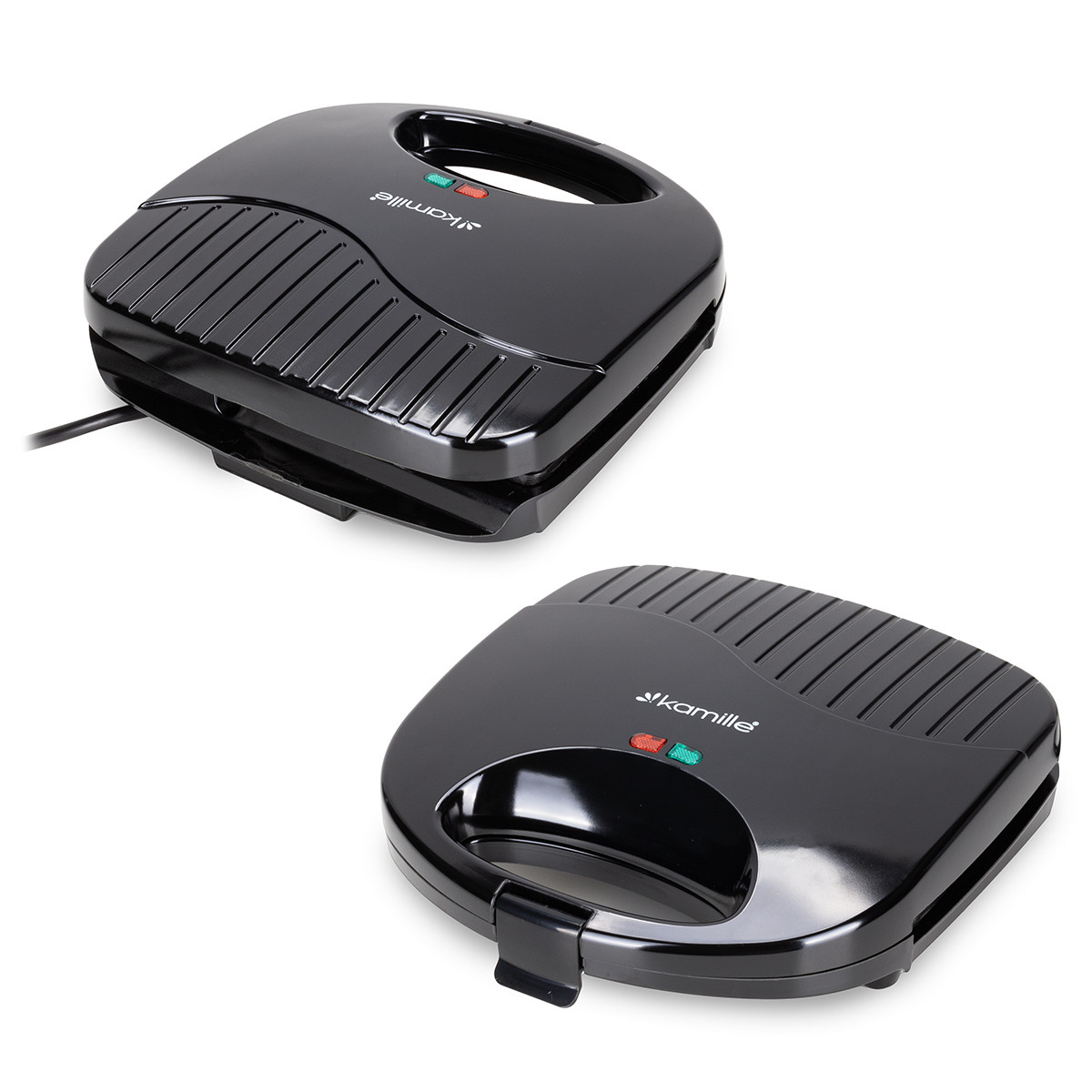 Сендвічниця електрична з антипригарним покриттям 800 Вт Kamille KM-6715, фото 1