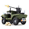 Дитячий конструктор армія Збери бойове авто позашляховик 303 деталі Військова техніка Гармата в причепі 2 фігурки, фото 2