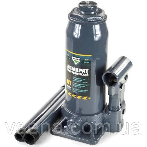 Домкрат гідравлічний пляшковий, 6т, H=215/400 мм (ARMER)