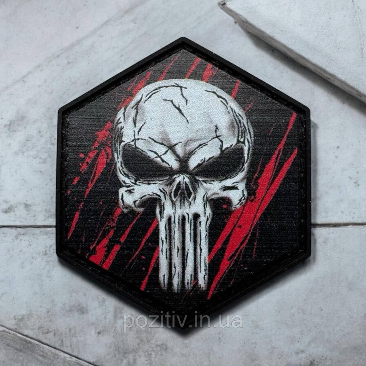 Шеврон гумовий пвх на липучці Каратель Punisher, фото 1