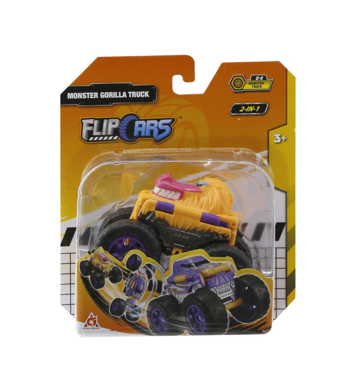 Машинка-трансформер Flip Cars 2 в 1 Монстр-трак Горила для дітей від 3-х років (EU463875A-04)