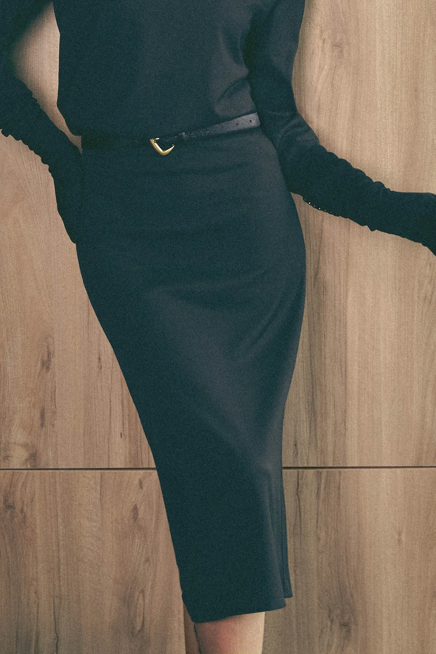 Класична спідниця - олівець нижче коліна 42-52 розміри різні кольори чорна, фото 1