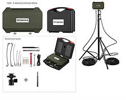 2E Tactical Антена активна MAVKA GREEN, 2.4/5.2/5.8GHz, 10Вт, N-Type, для DJI/Autel(V2)/FPV цифра, Штатив